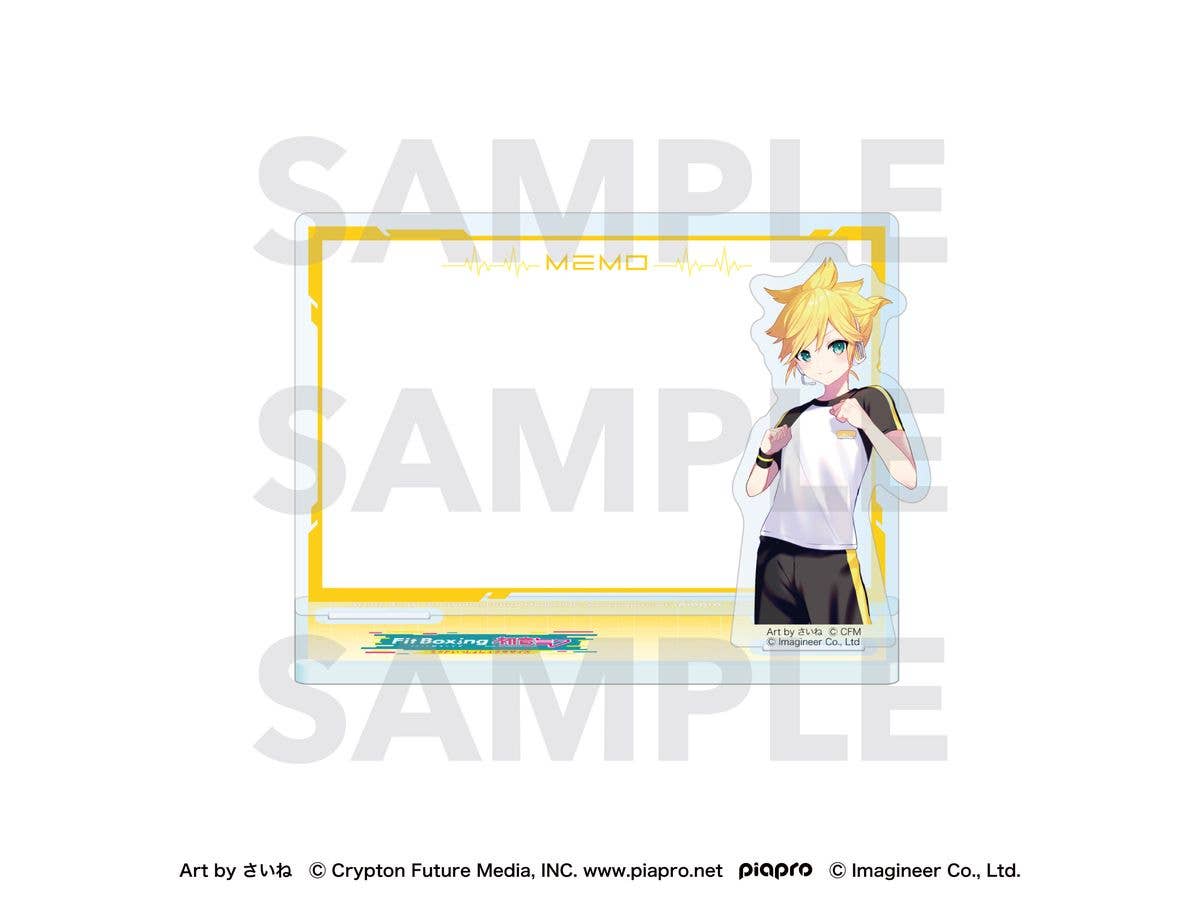 Piapro Characters: Fit Boxing feat. Hatsune Miku Art by Saine Acrylic Memo Stand Kagamine Len