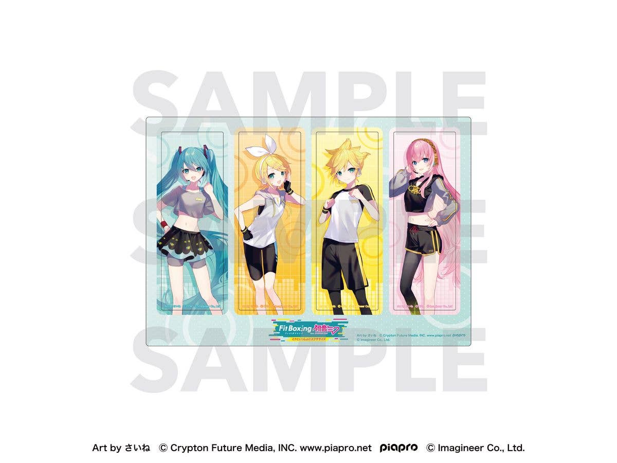 Piapro Characters: Fit Boxing feat. Hatsune Miku Art by Saine Clear Bookmark Set Character Set