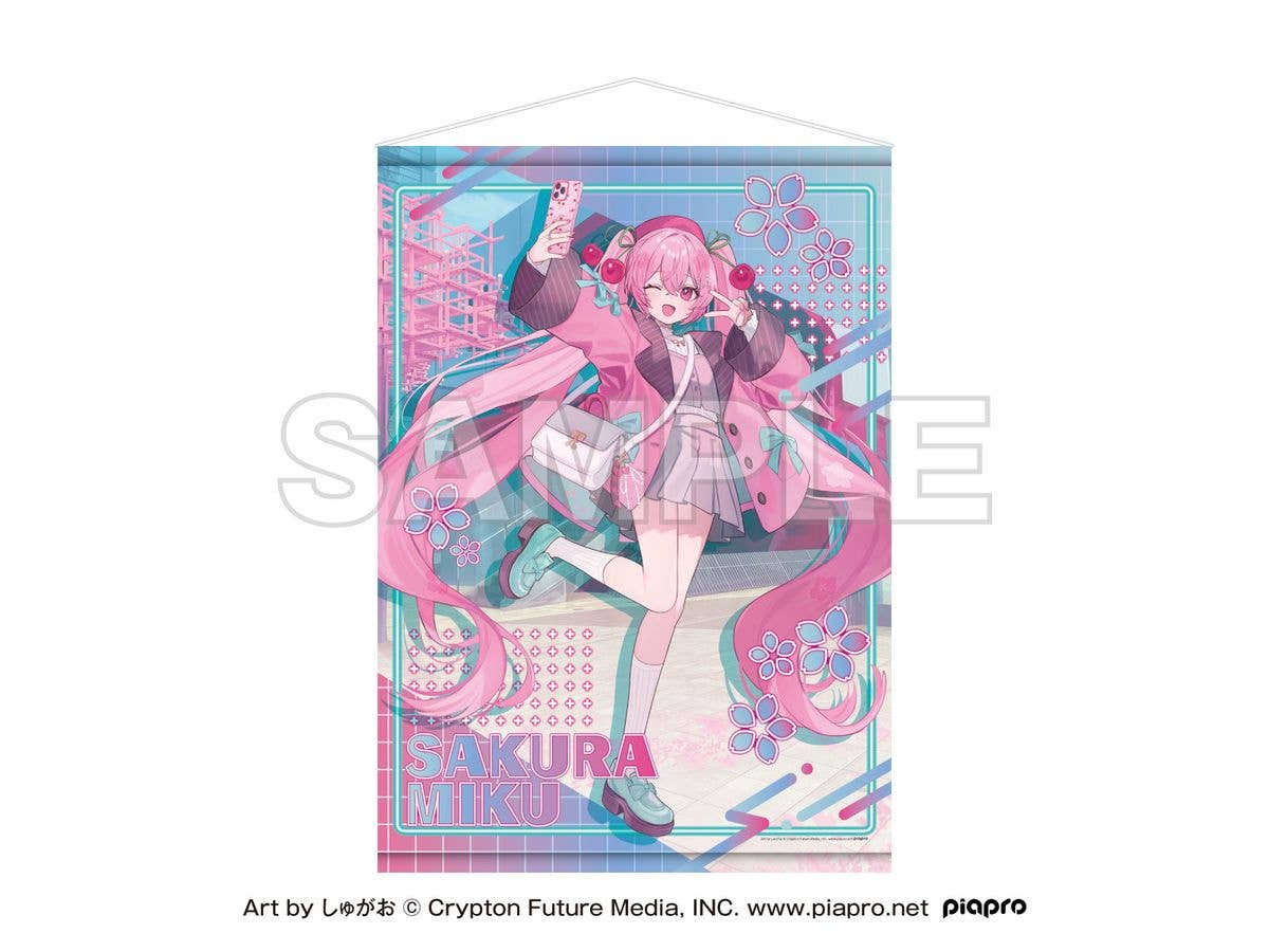Sakura Miku x Shibuya Sakura Stage: B2 Tapestry Art by Shugao