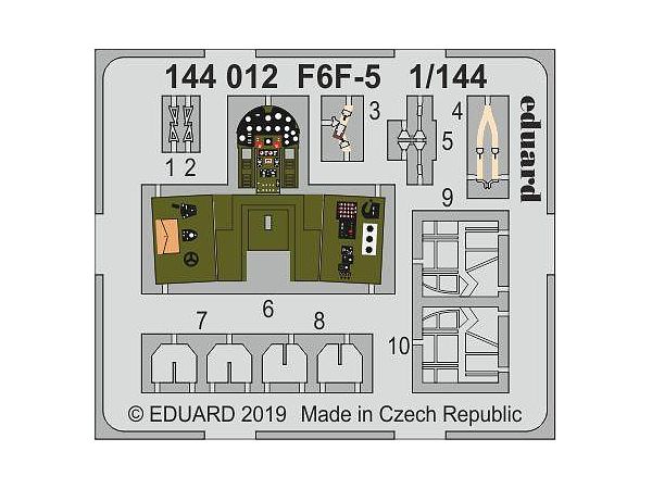 F6F-5 Photo-Etched Parts (for Platz/Eduard)