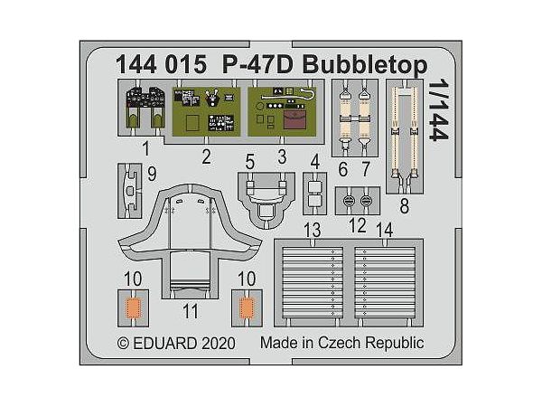 P-47D Bubbletop Photo-Etched Parts (for Eduard/Platz)