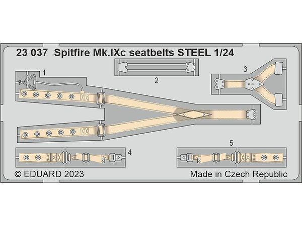 Spitfire Mk.IXc seatbelts STEEL for AIRFIX