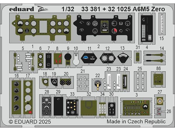 A6M5 Zero interior (For Tamiya)