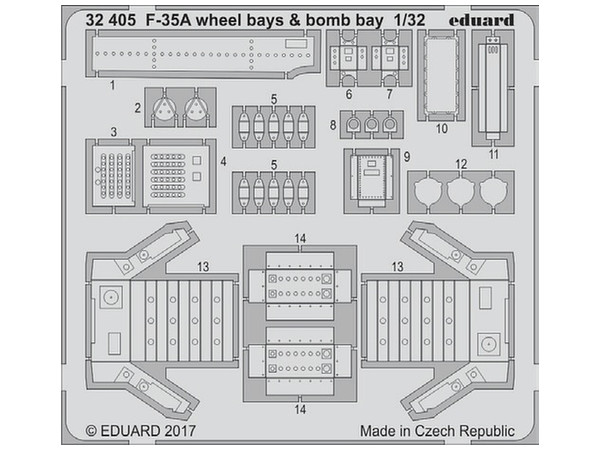 F-35A Wheel Bays & Bomb Bays (for Italeri)