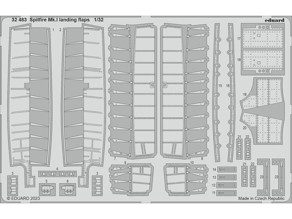 Spitfire Mk.I landing flaps Photo-Etched Parts (for KOTARE)