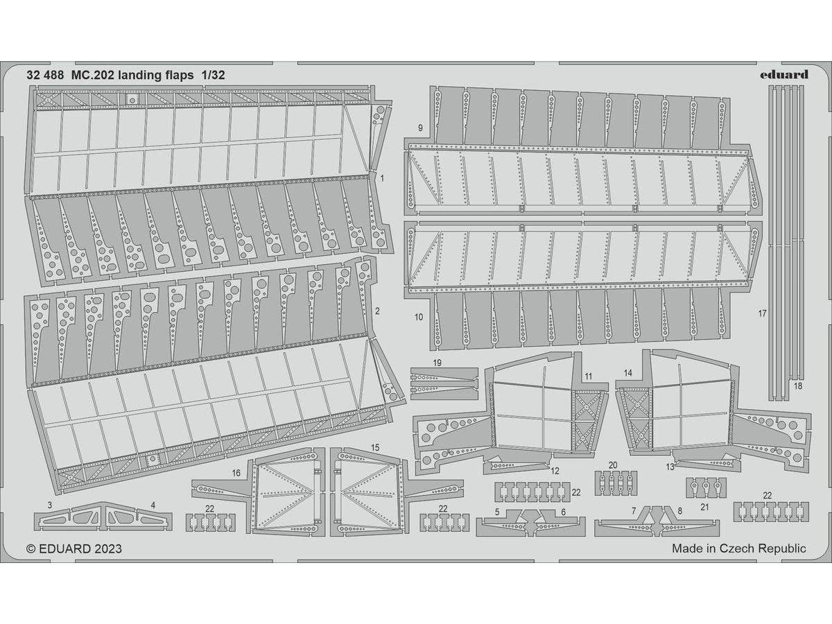 MC.202 landing flaps (for ITALERI)