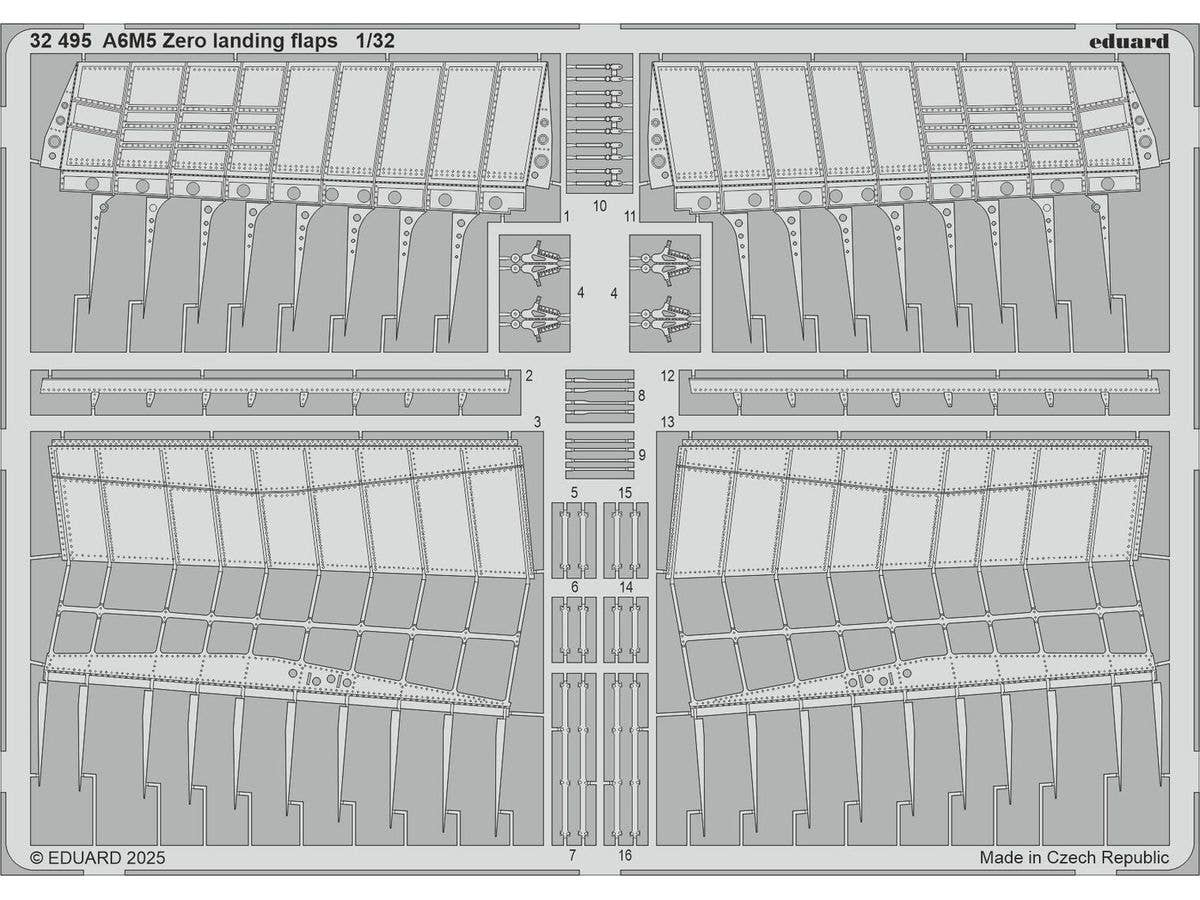 A6M5 Zero landing flaps (For Tamiya)