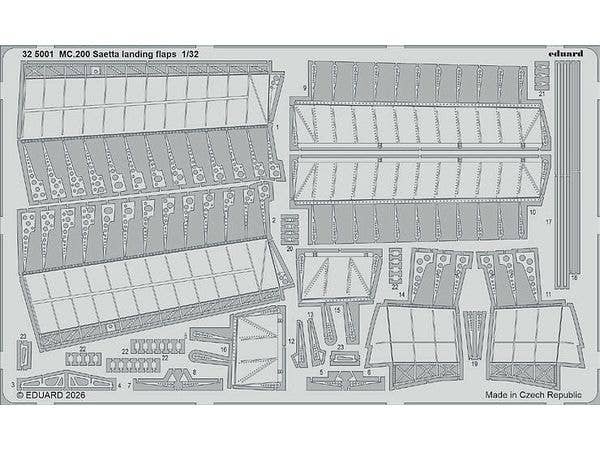 MC.200 Saetta landing flaps (For ITALERI)