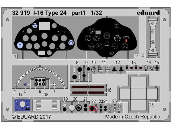 I-16 Type 24 Photo-Etched Parts (for ICM)