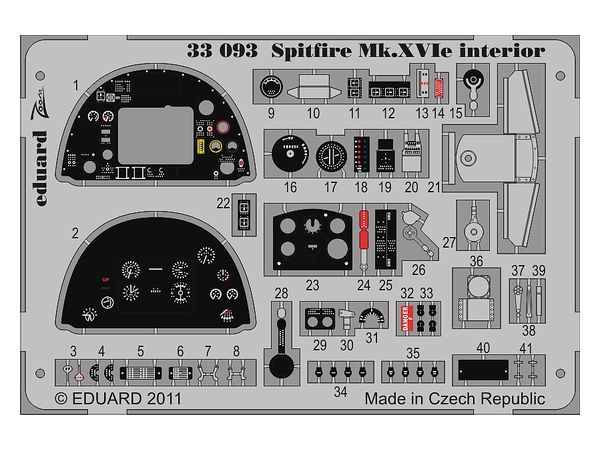 Spitfire MkXVIe Zoom Etching Parts (for Tamiya)
