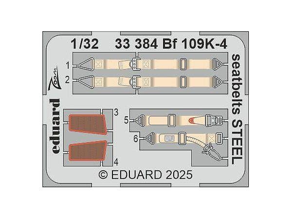 Bf 109K-4 seatbelts STEEL (For KOTARE)