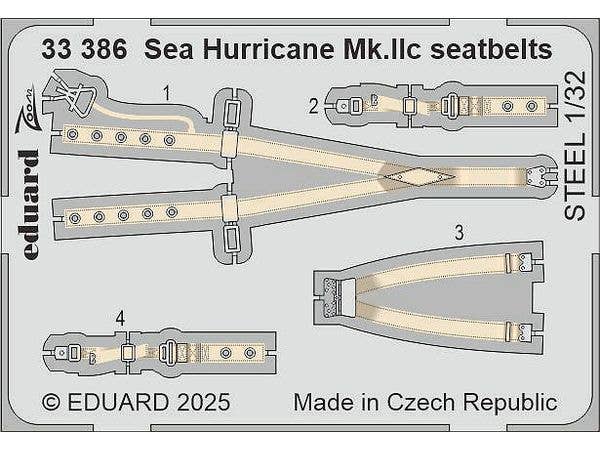 Sea Hurricane Mk.IIc seatbelts STEEL (For REVELL)