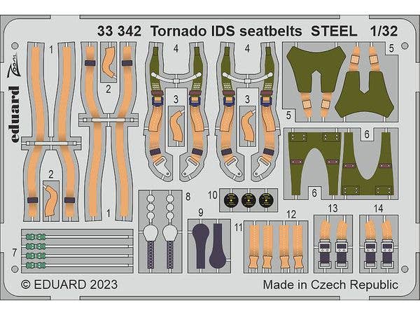 Tornado GR.1 seatbelts STEEL (For ITALERI)