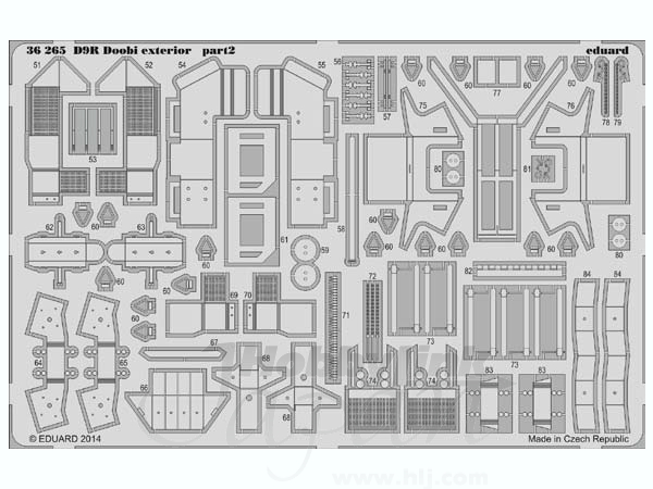 Armor Bulldozer D9R Doobi Exterior Parts Set (for Meng)