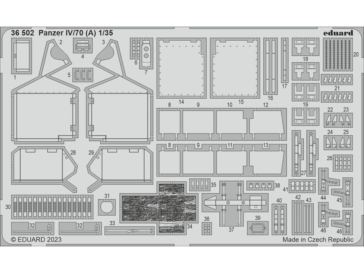 Panzer IV/70 (A) Photo-Etched Parts (for TAMIYA)