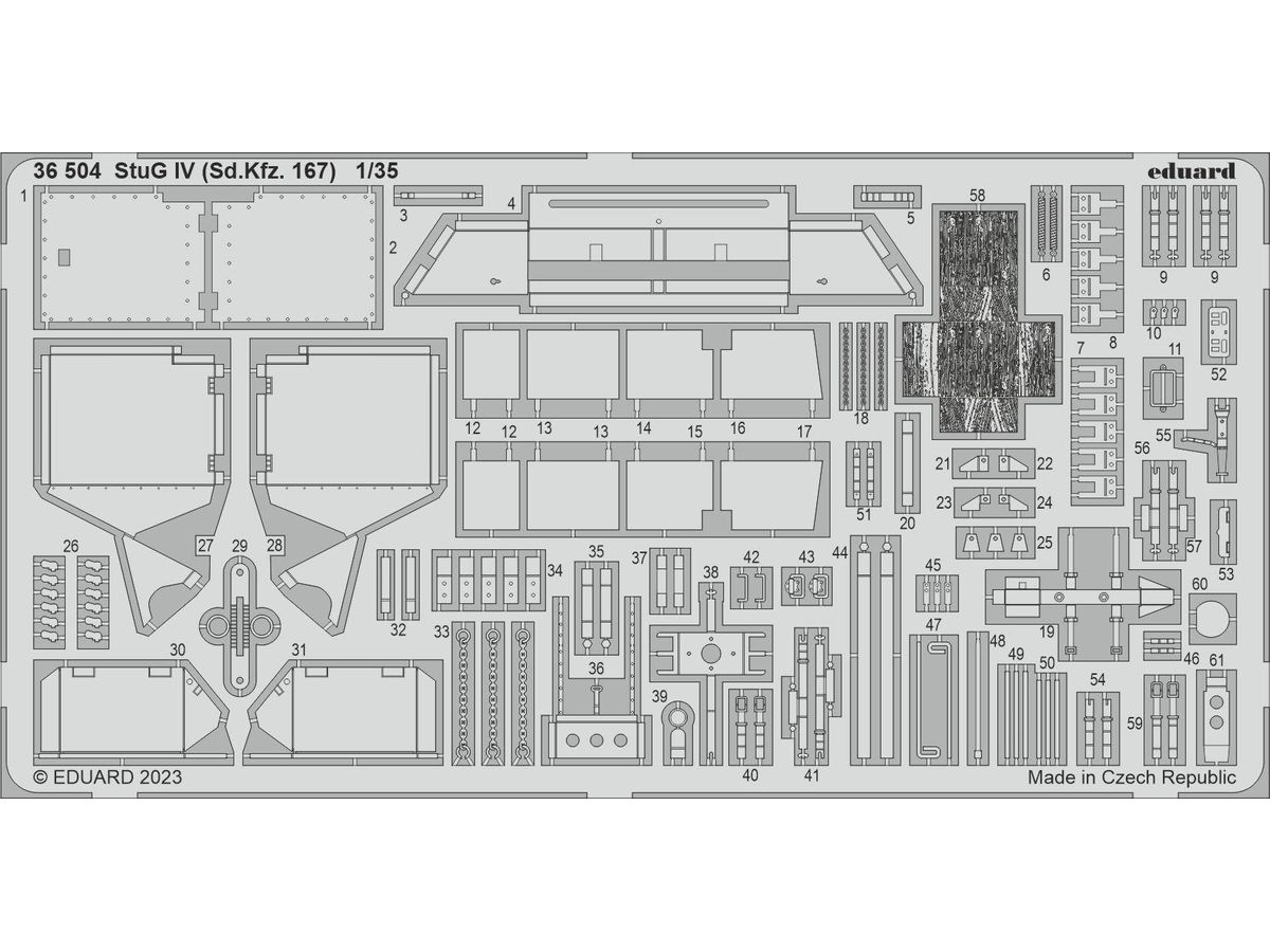 StuG IV (Sd.Kfz. 167) Photo etched (for ZVEZDA)