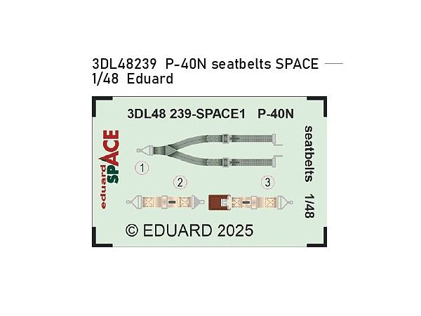 P-40N seatbelts SPACE (For EDUARD)
