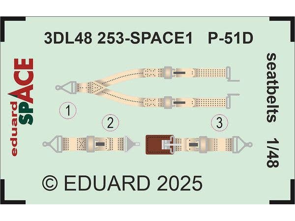 P-51D seatbelts SPACE (For EDUARD)