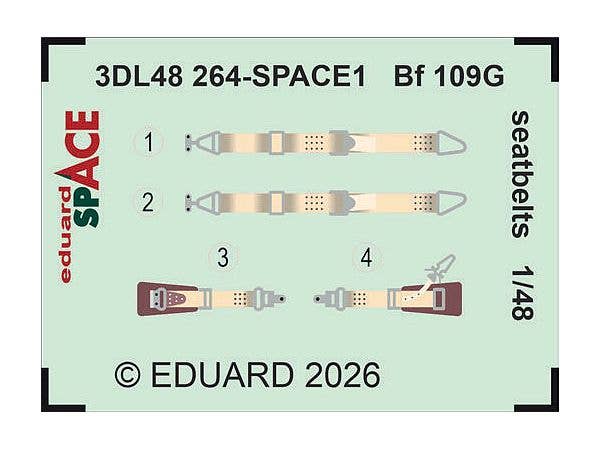 Bf 109G seatbelts SPACE
