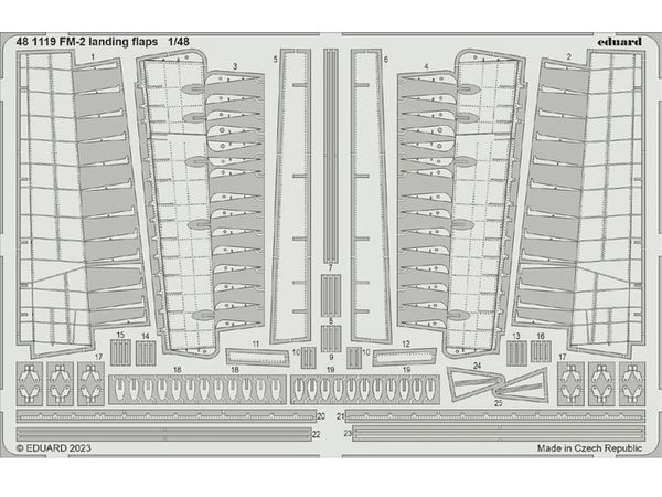 FM-2 Landing Flaps Photo etched (for Eduard)