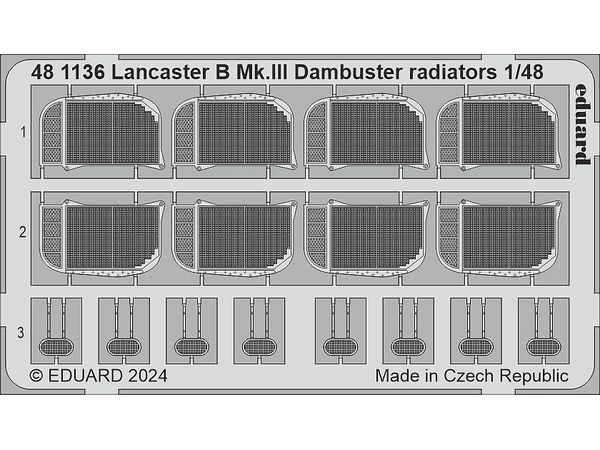 Lancaster B.Mk.III Dambuster radiators Photo Etched (for HKM)