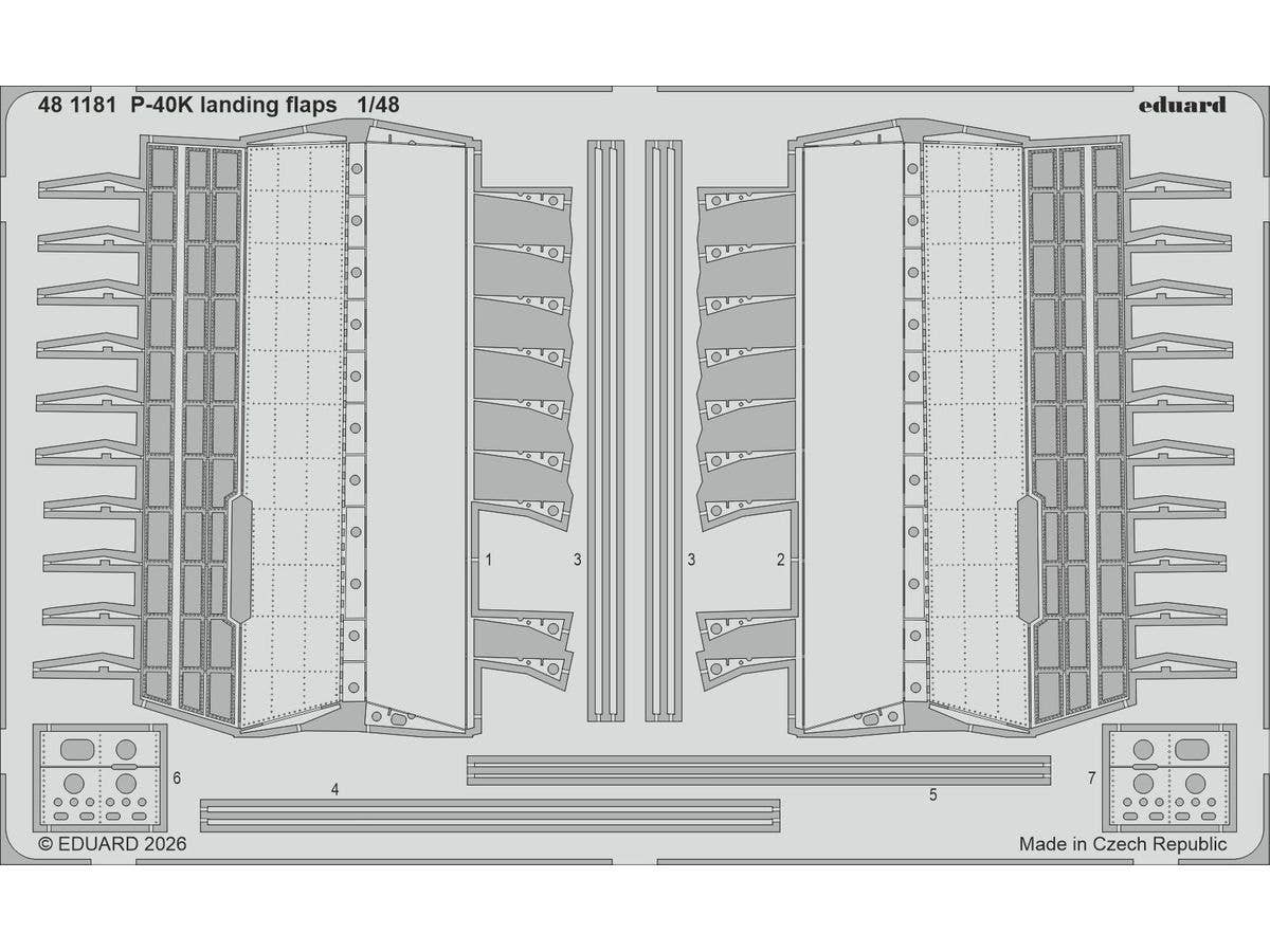 P-40K landing flaps (For EDUARD)