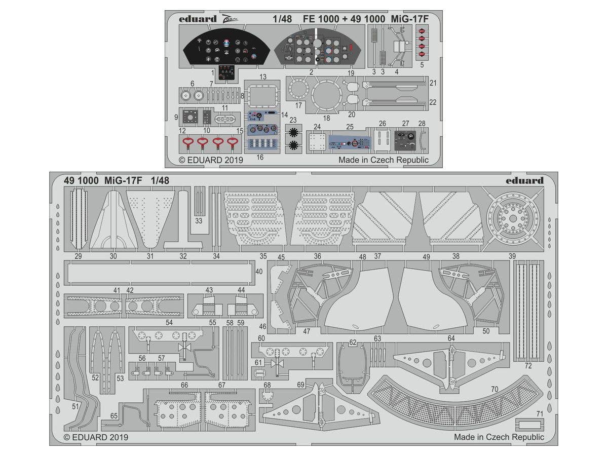 MiG-17F Photo-Etched Parts (for Hobby Boss)