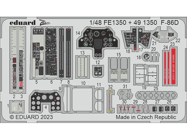 F-86D Photo Etched Parts