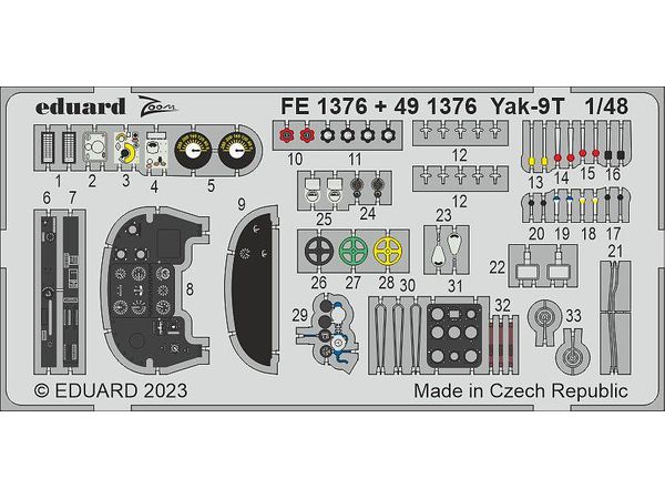 Yak-9T Photo etched (for ZVEZDA)