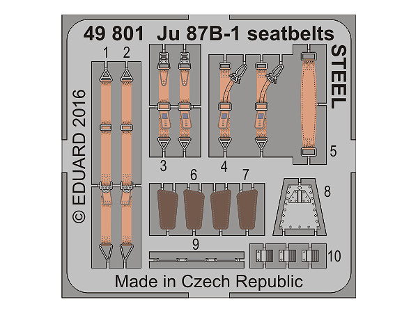 Ju 87B-1 Seatbelts Steel (Airfix)