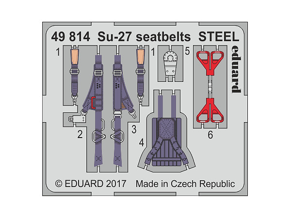 Su-27 Seatbelts Steel (for HOBBY BOSS)