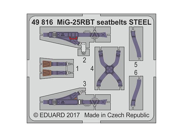 MiG-25RBT Seatbelts Steel (for ICM)