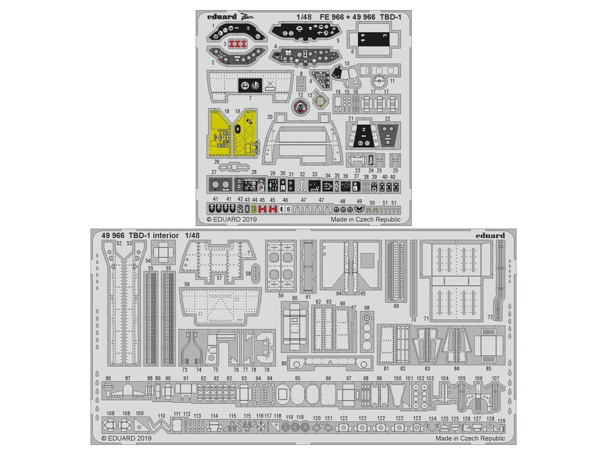 TBD-1 Interior Photo-Etched Parts (for Greatwall Hobby)