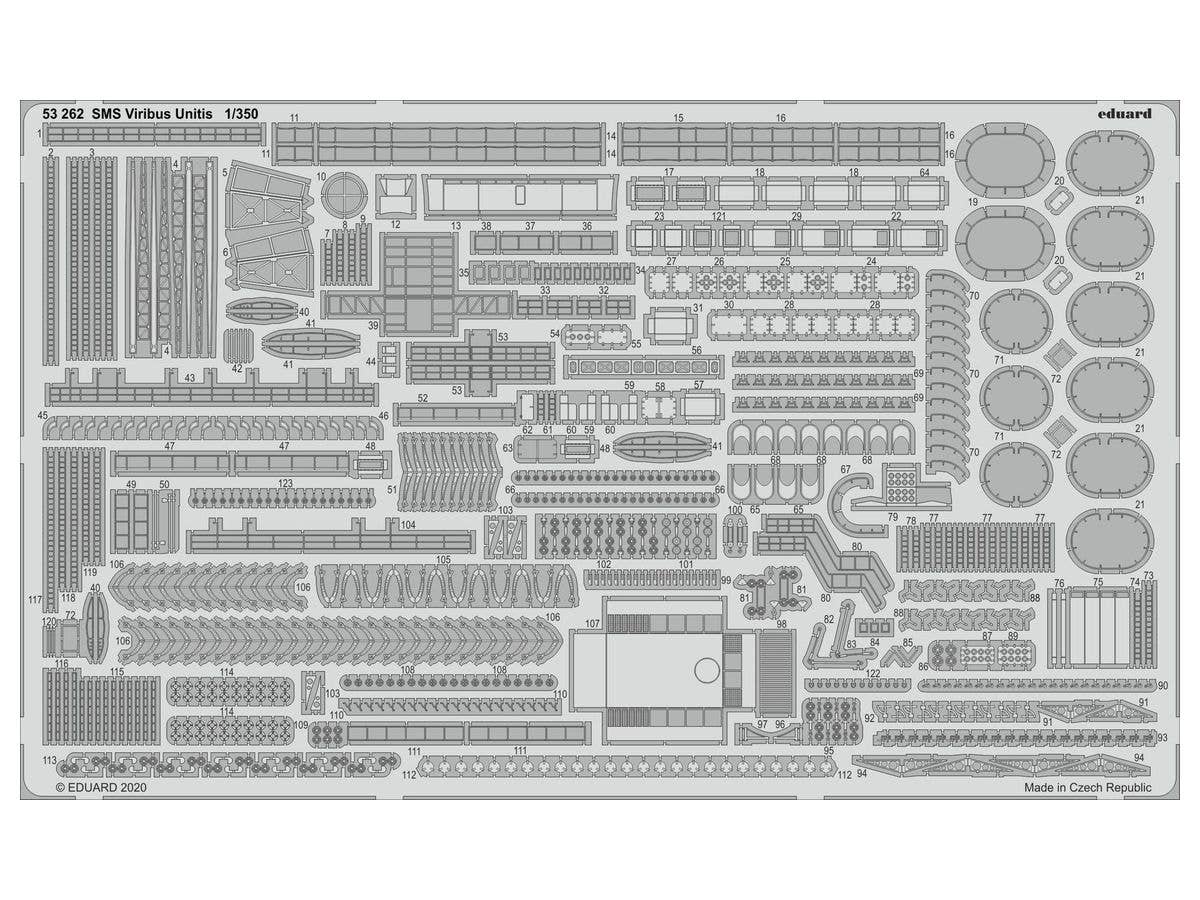SMS Viribus Unitis Etched Parts (for Trumpeter)
