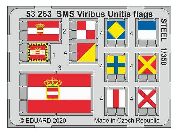 SMS Viribus Unitis Flags STEEL (for Trumpeter)
