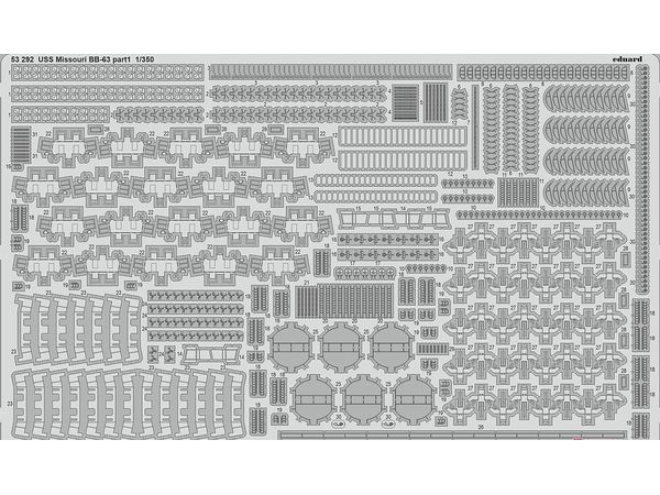 USS Missouri BB-630 Photo Etched Parts