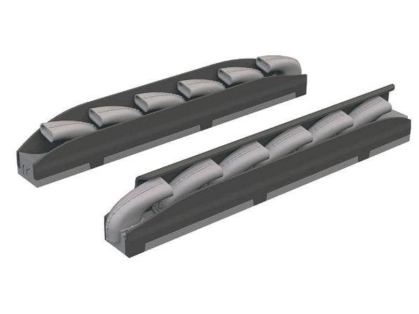 Bf 109K-4 exhaust stacks PRINT (For KOTARE)