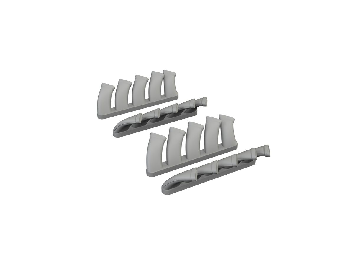 Mosquito exhaust stacks PRINT (Tamiya)