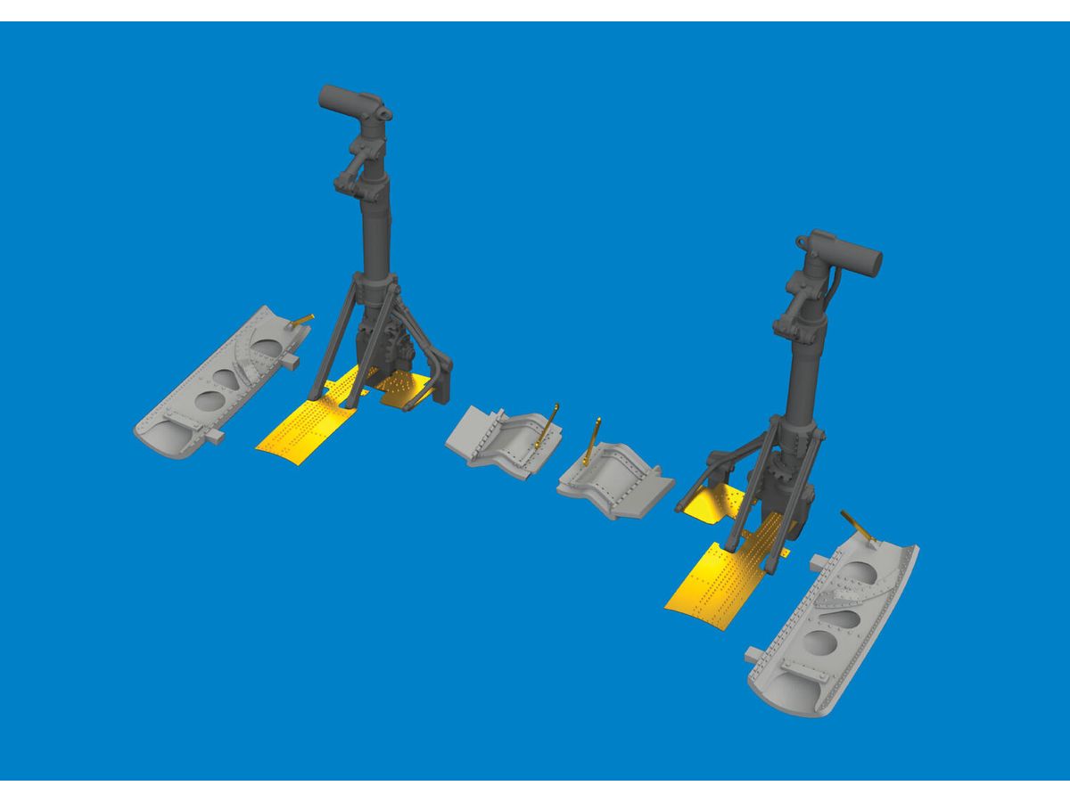 P-40E undercarriage legs PRINT (For Eduard)