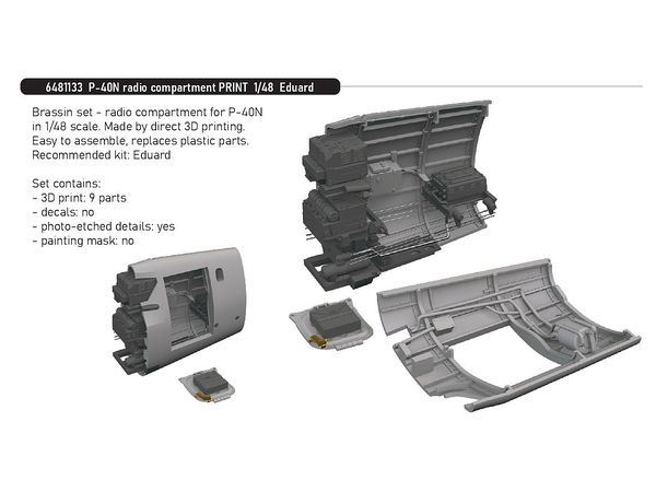 P-40N radio compartment PRINT (For EDUARD)