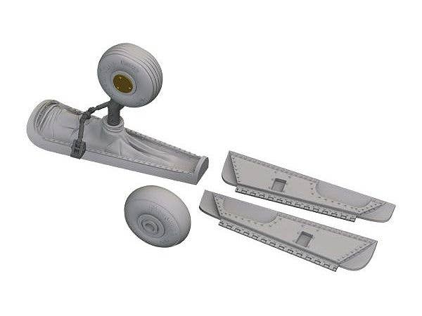 P-40N tail wheel bay PRINT (For EDUARD)