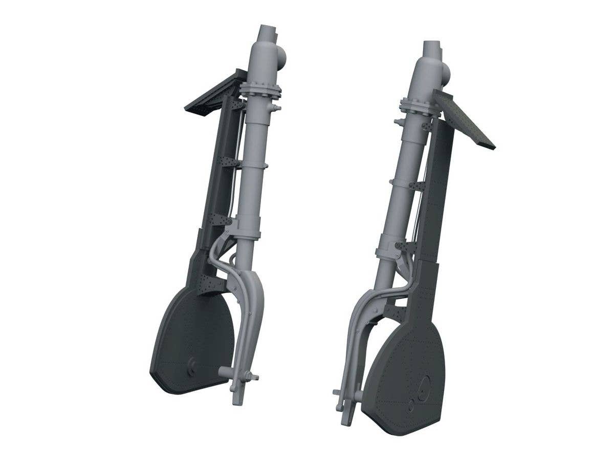 A6M undercarriage legs PRINT (For EDUARD)