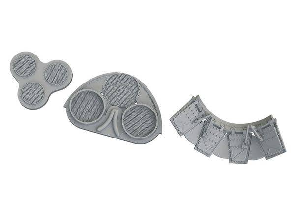 P-40K radiators upgrade set PRINT (For EDUARD)