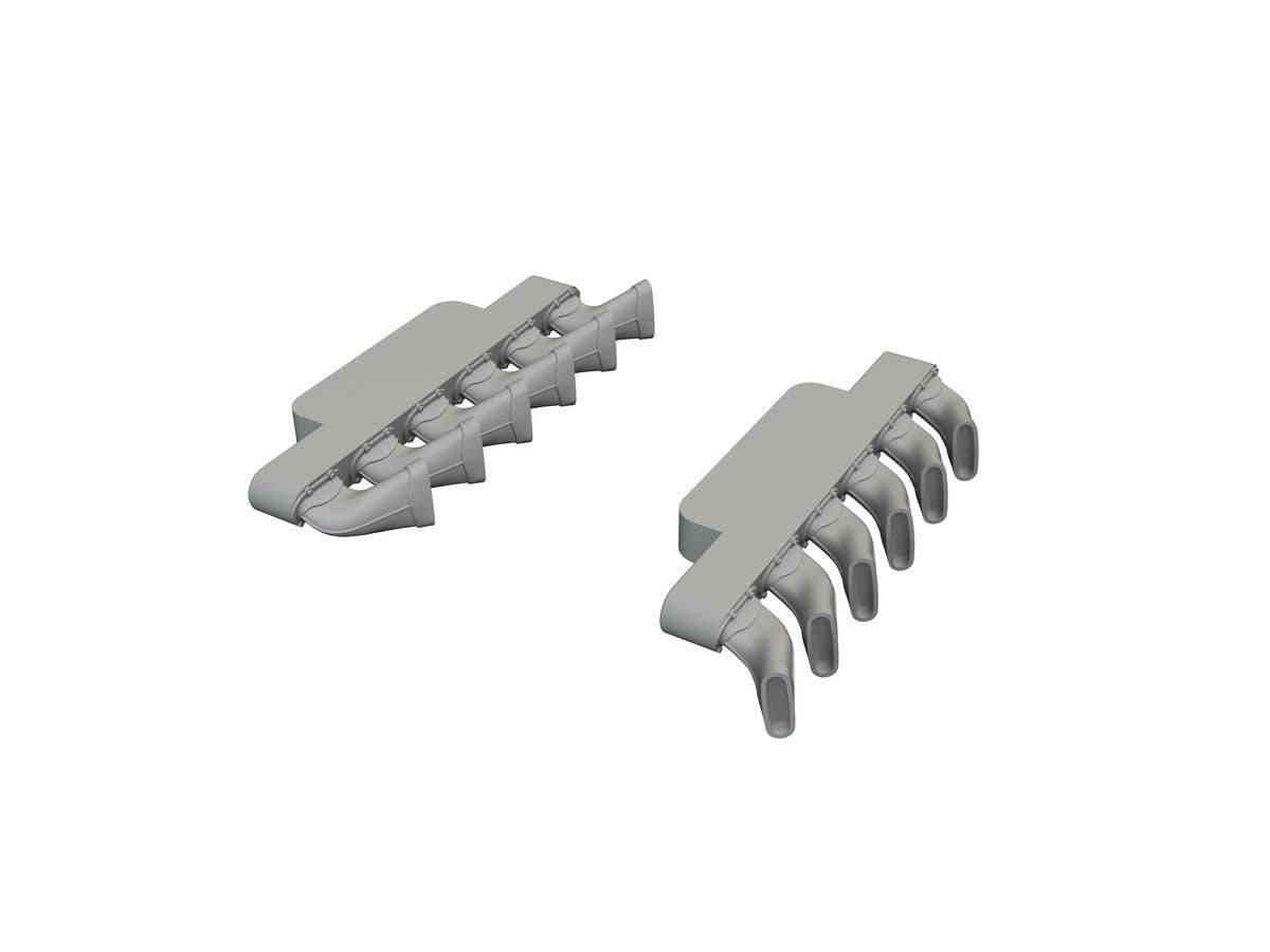 Spitfire Mk.IX exhaust stacks fishtail PRINT