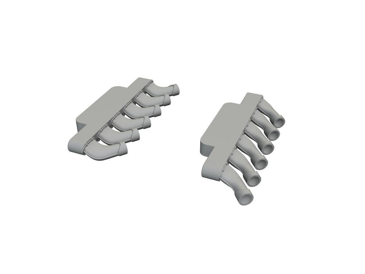 Spitfire Mk.IX exhaust stacks rounded PRINT