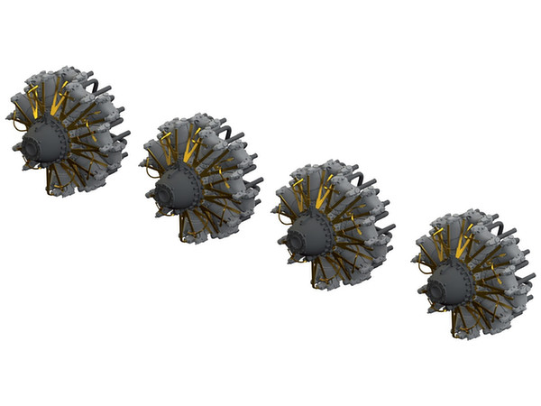 H8K2 Emily Kasei 22 Engines (4 pcs) (for Hasegawa)