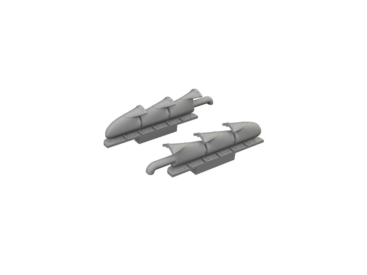 Spitfire Mk.V three-stacks exhaust fishtail PRINT