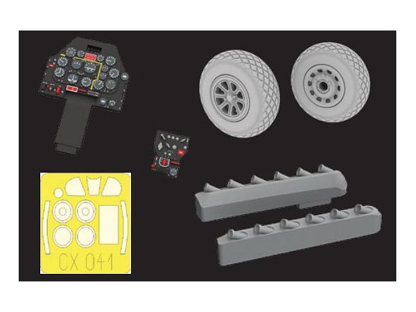 P-51D exhaust stacks w/fairing LooKplus (For Tamiya)