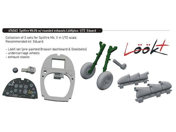 Spitfire Mk.Vb w/rounded exhausts LooKplus (For Eduard)