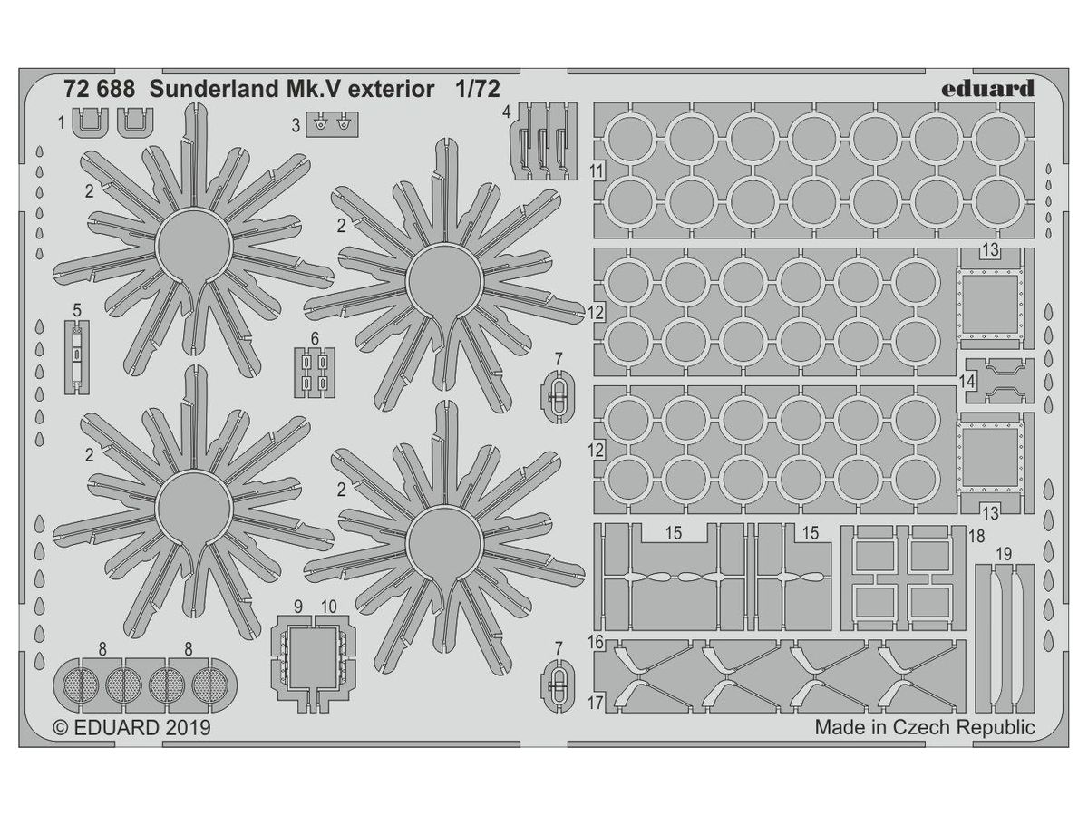 Sunderland Mk.V Exterior Photo-Etched Parts (for Special Hobby)